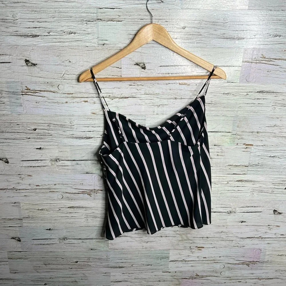 Allen schwartz  pink black blouse top size small tank - Picture 5 of 7